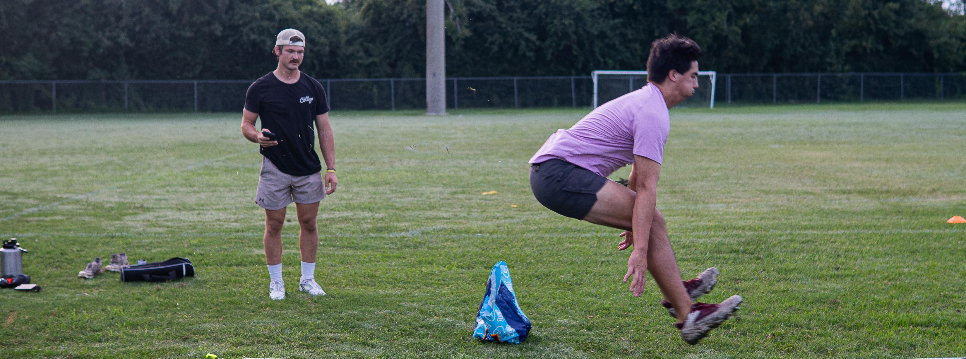 Jared providing hands-on coaching during an in-person training session